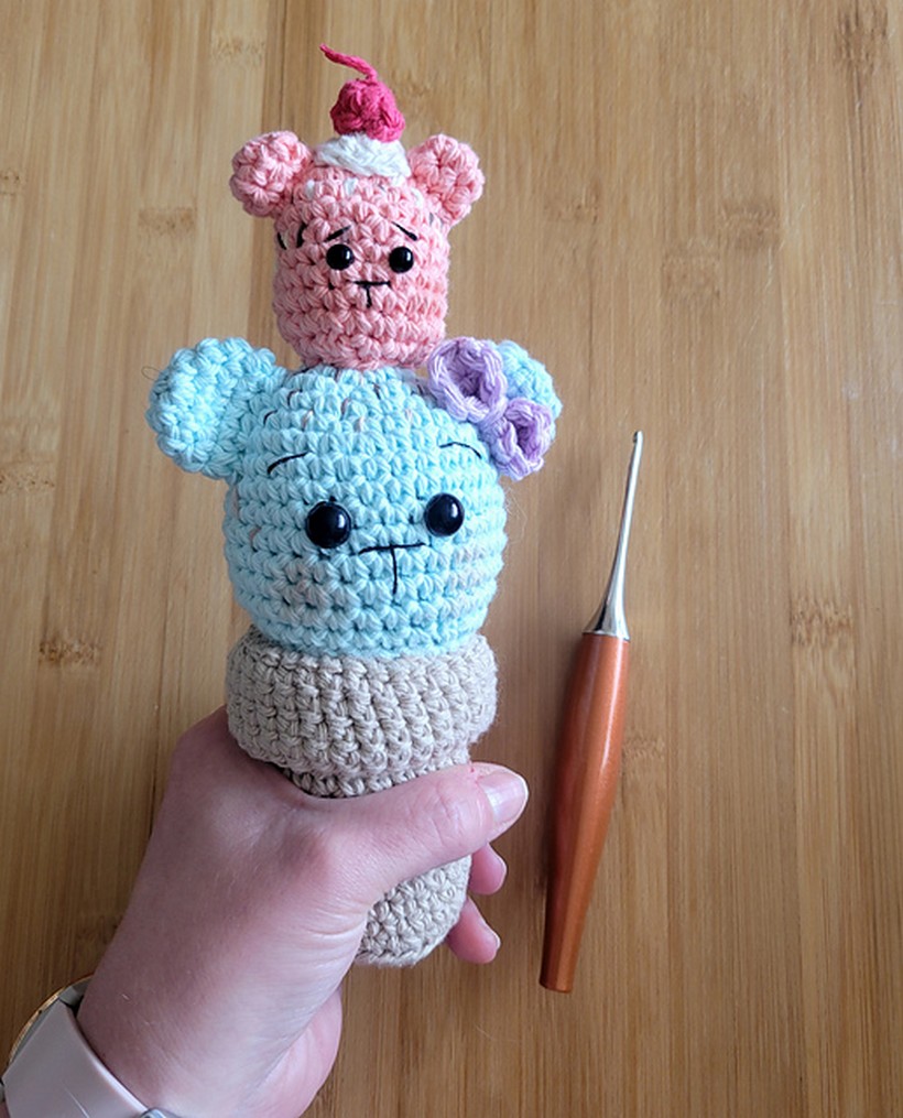 Crochet Beary Ice Cream Cone Pattern 