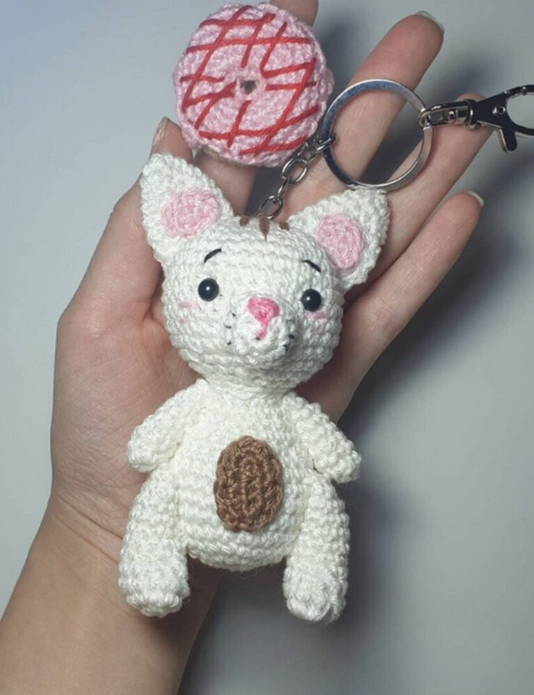 Crochet Cat Keychain Pattern