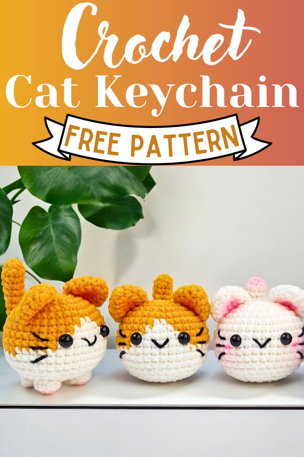 Crochet Cat Keychain
