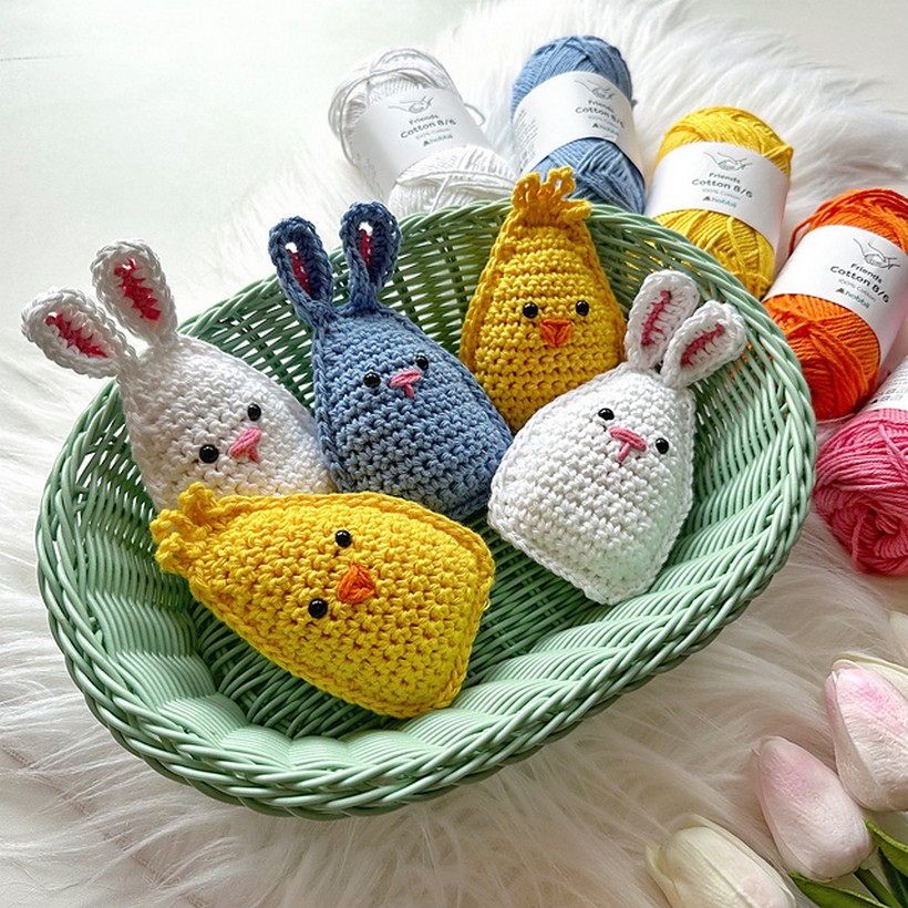 Crochet Cute Easter Bunny And Chick Pattern