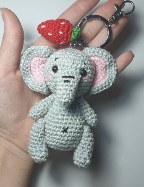 Crochet Elephant Keychain Pattern