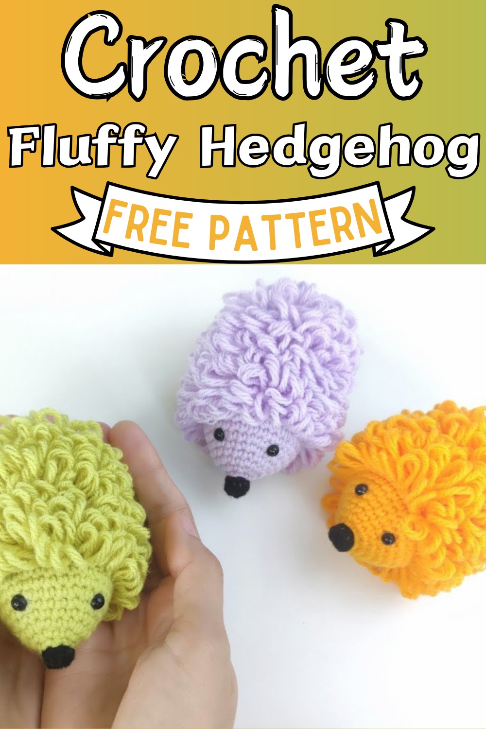 Crochet Fluffy Hedgehog