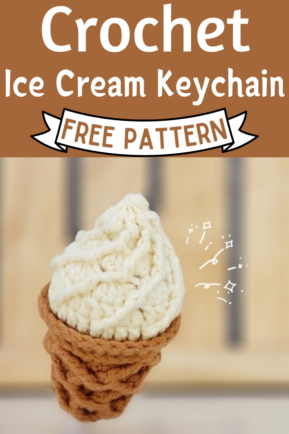 Ice Cream Cone Keychain