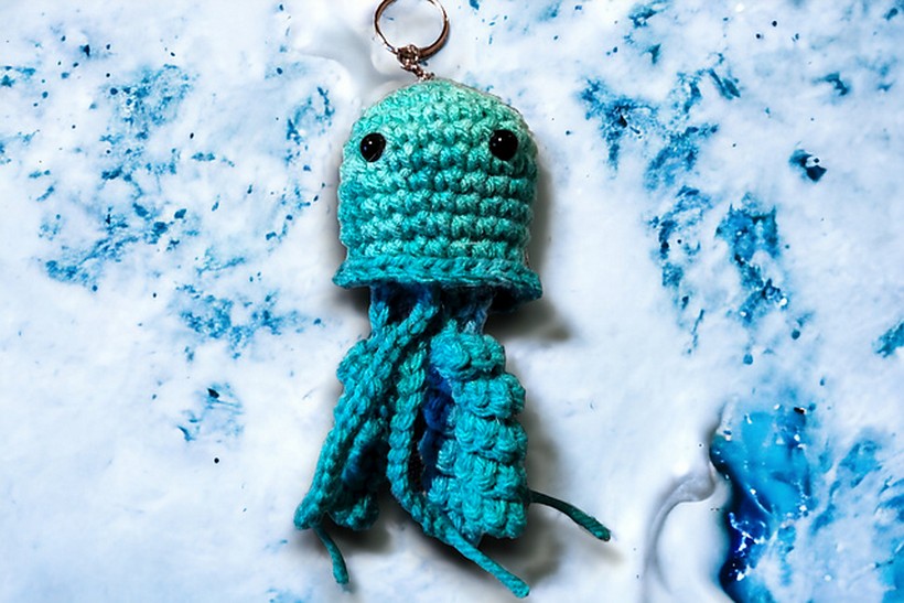 Crochet Jellyfish Keychain Pattern