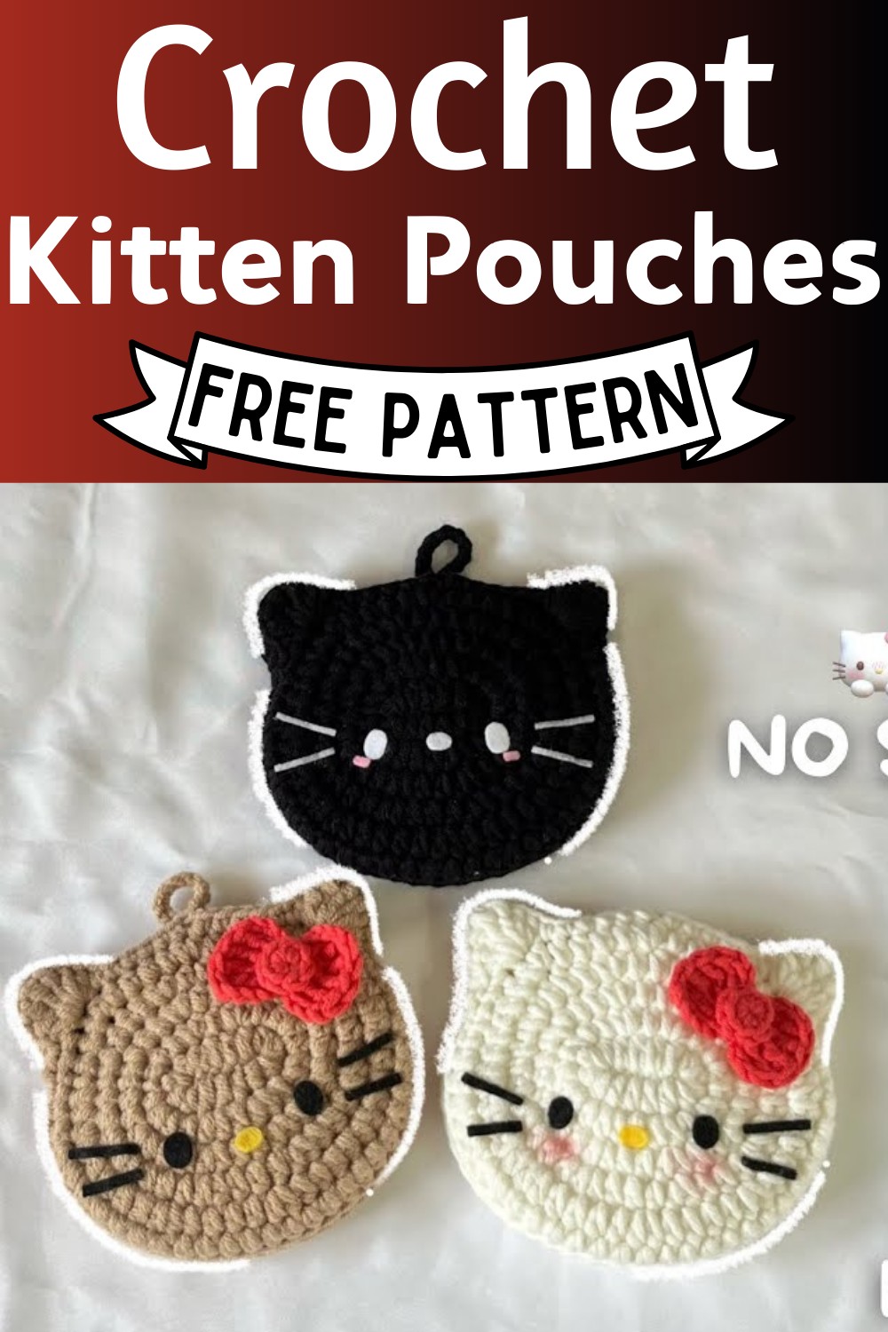 Crochet Kitten Pouches