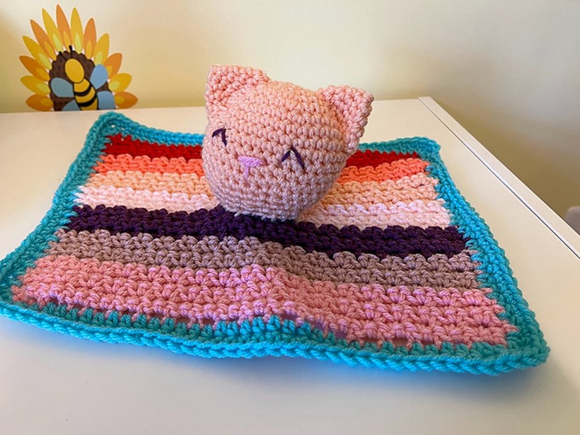 Crochet Kitty Cat Lovey Pattern