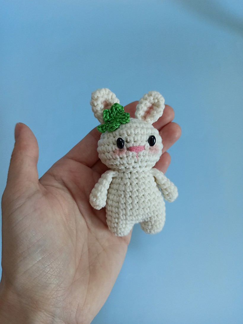 Crochet Little Bunny Keychain Pattern