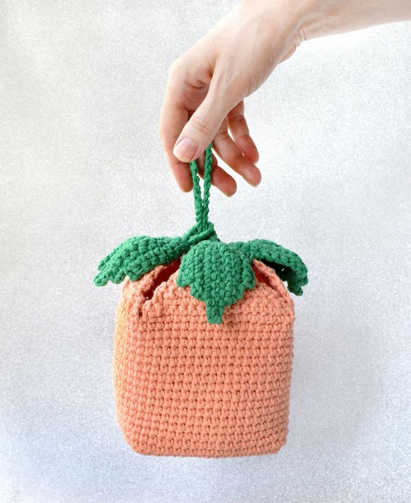 Free Crochet Peach Patterns For Toys and Bags Clairea Belle Makes