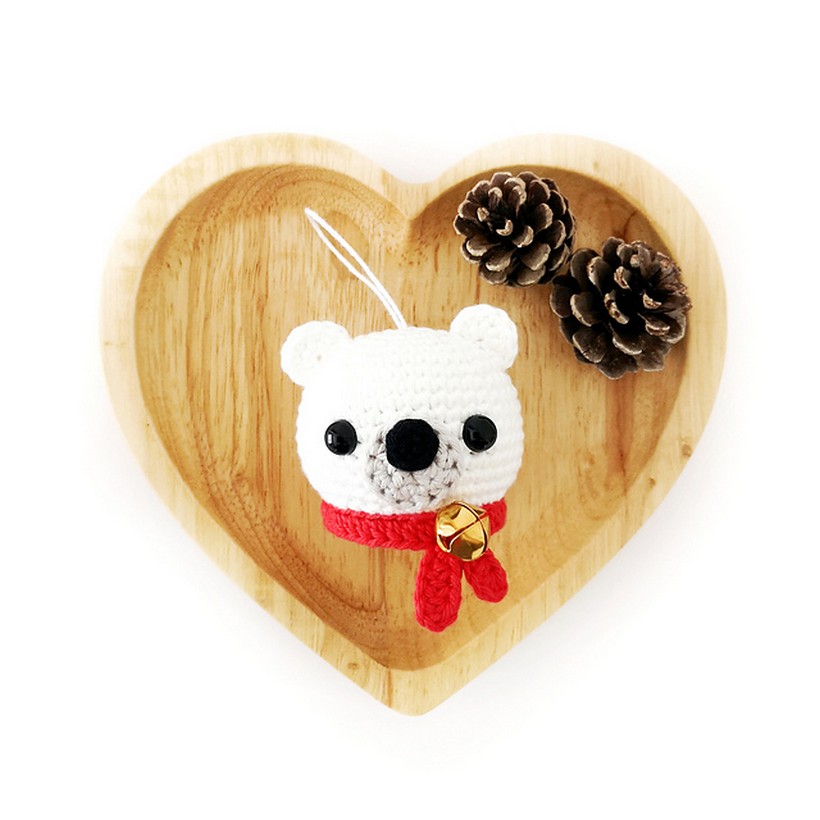 Crochet Polar Bear Ornament Pattern