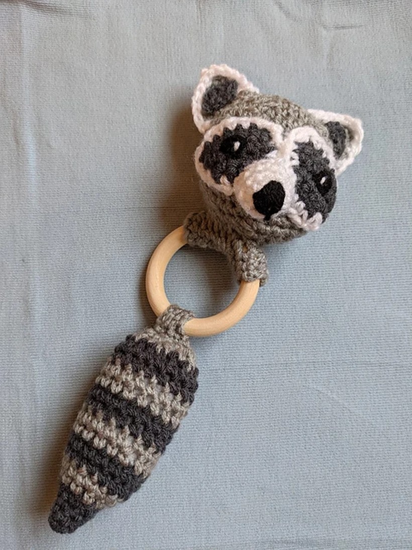 Crochet Raccoon And Fox Teether Pattern