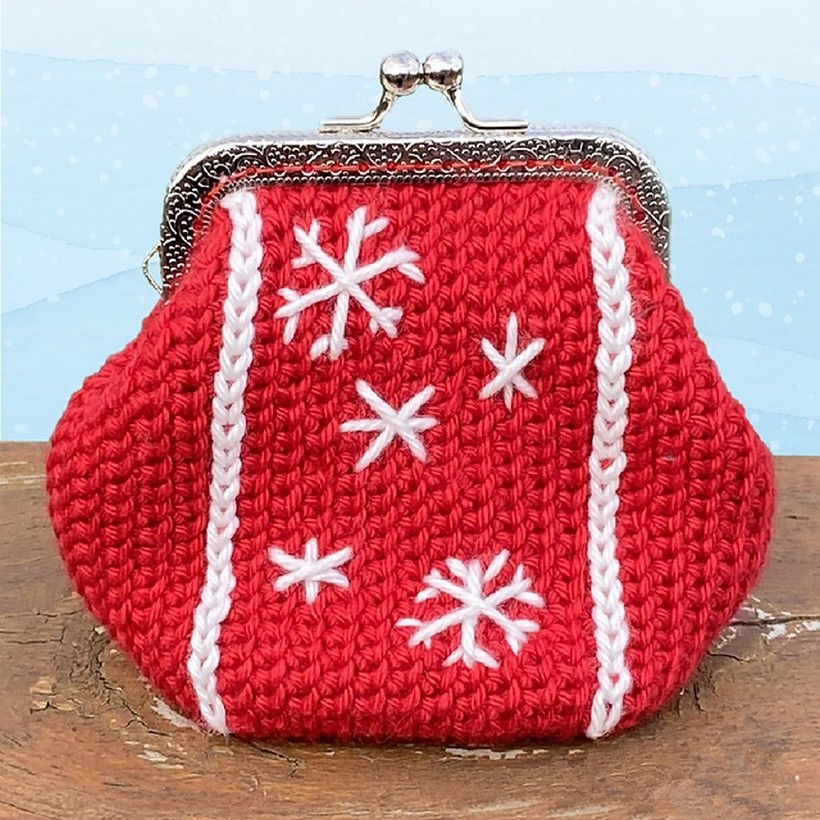 Crochet Snowflake Coin Purse Pattern