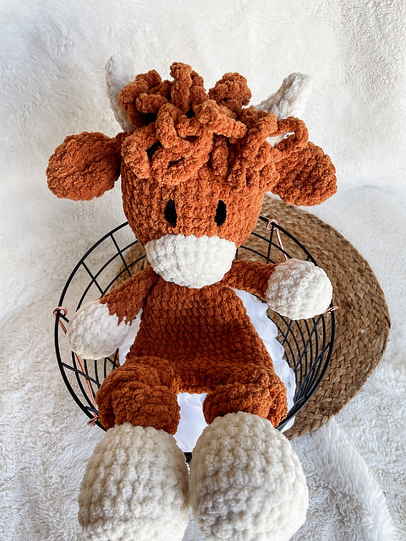 Crochet Snuggler Highland Cow Pattern