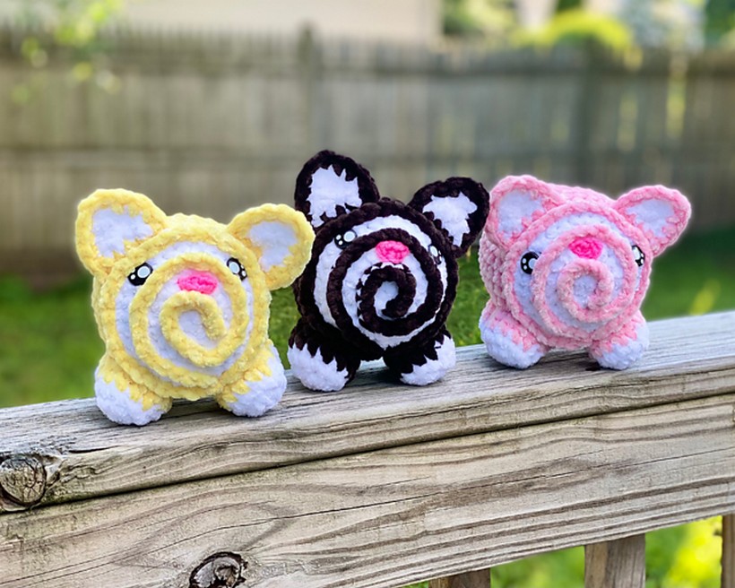 Crochet Swiss Roll Cat Pattern