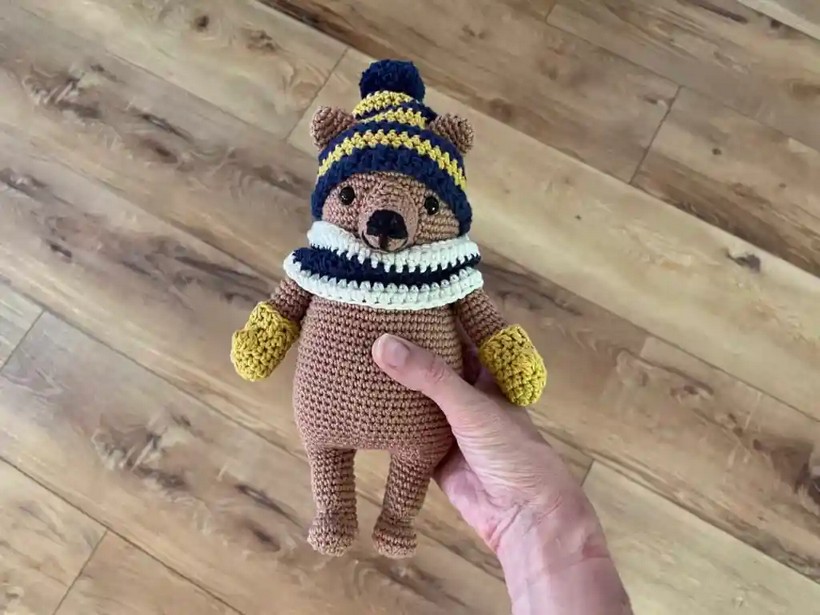 Crochet Teddy Grizzly Bear Amigurumi Pattern