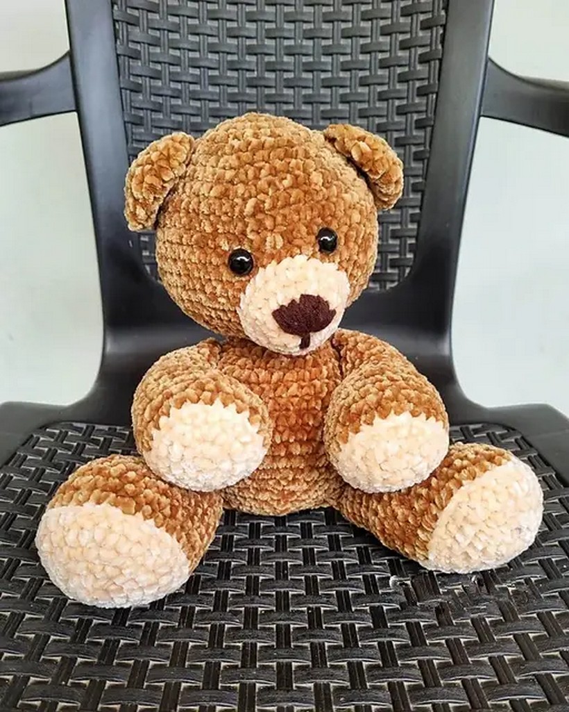 Crochet Velvet Teddy Bear Amigurumi Pattern