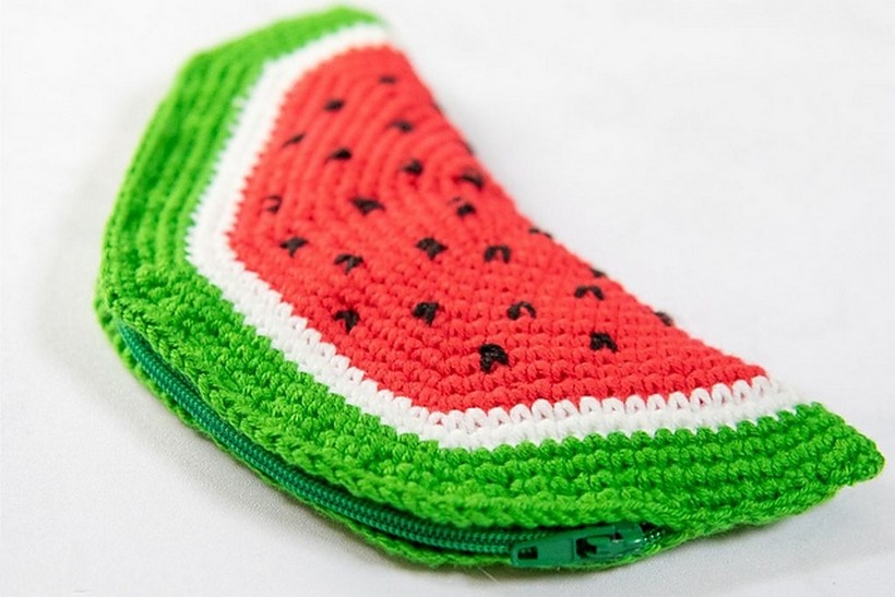 Crochet Watermelon Coin Purse Pattern