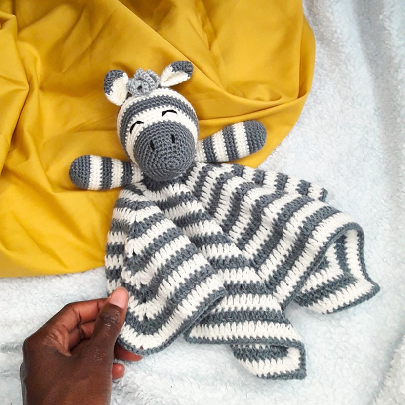 Crochet Zebra Lovey Pattern