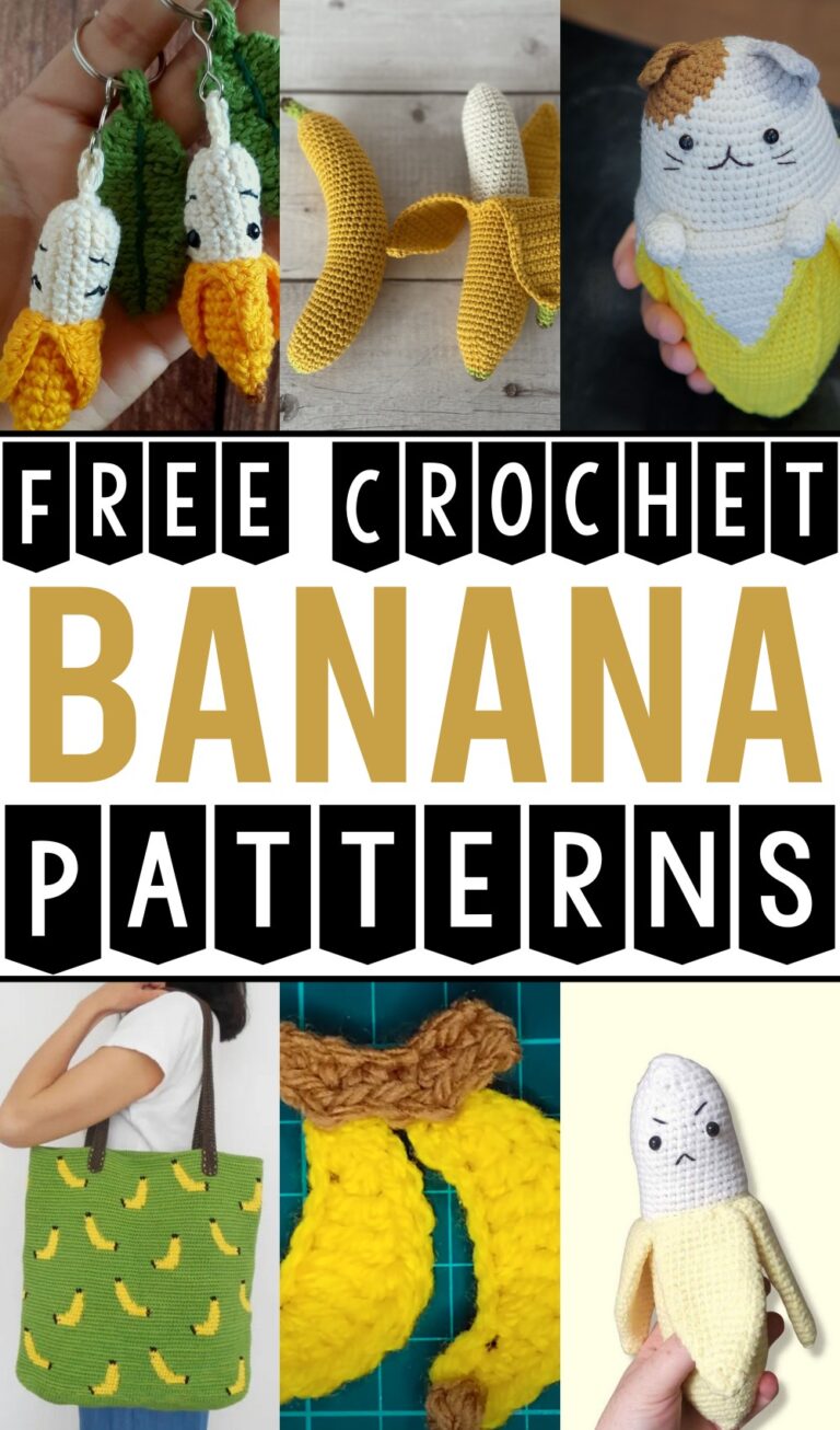 8 Free Crochet Banana Patterns For Fruit Lovers - Clairea Belle Makes