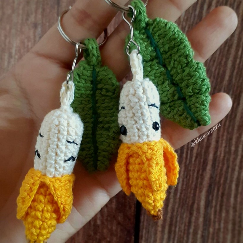 Llavero De Plátano Amigurumi
