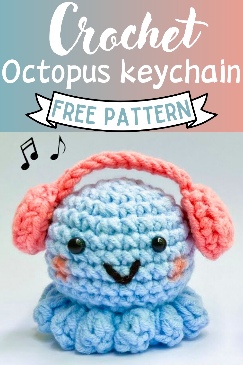 Octopus Amigurumi keychain