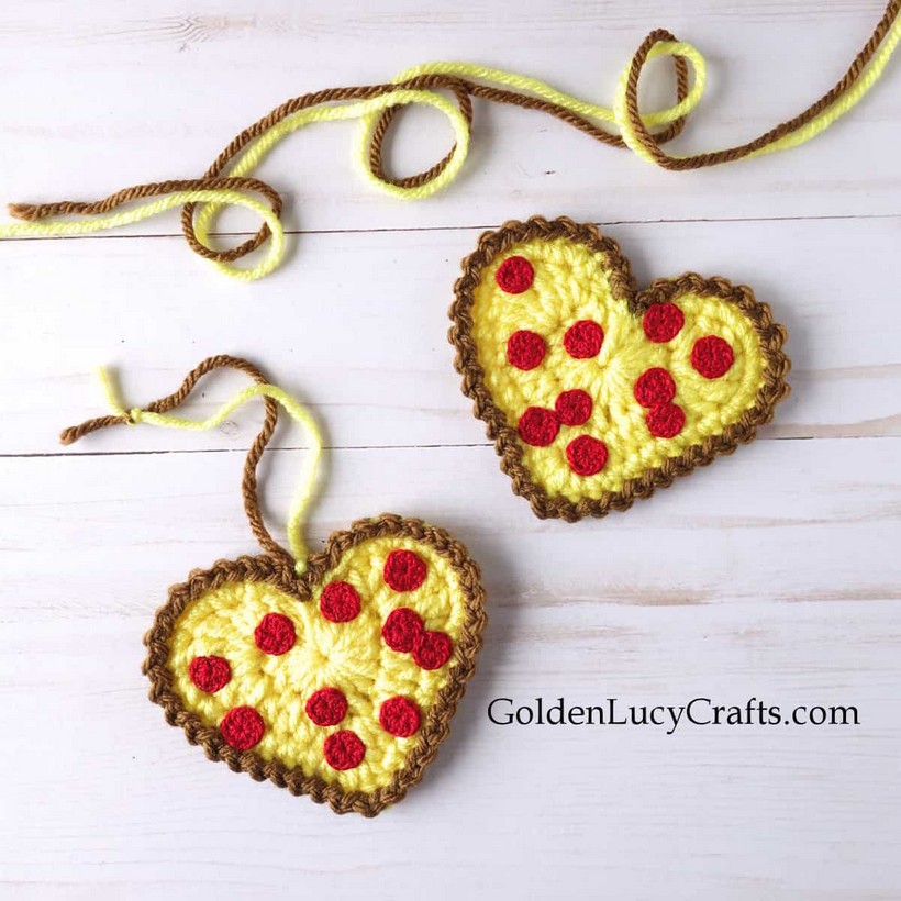 Pizza Heart Crochet Pattern