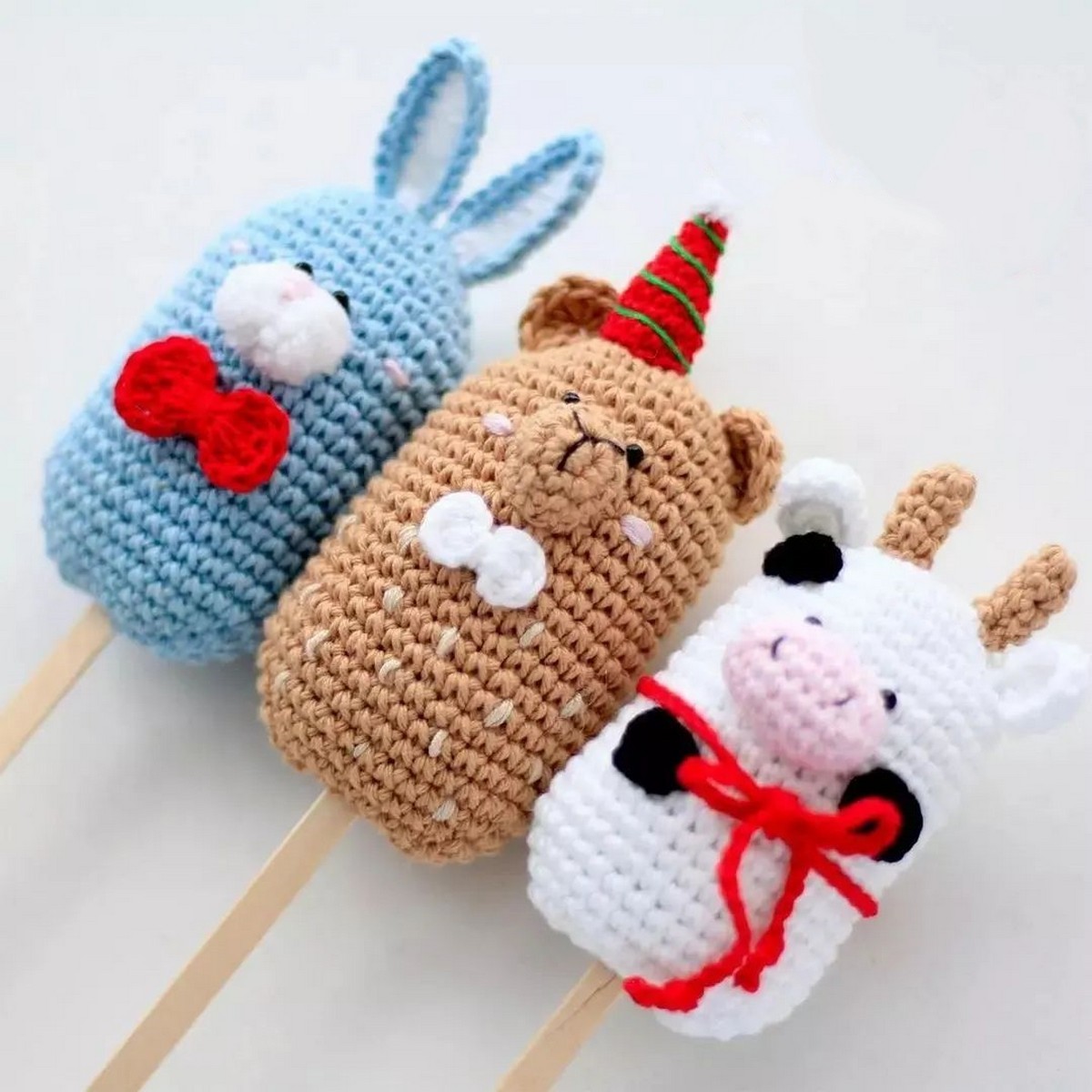 Crochet Bunny, Bear And Cow Pattern