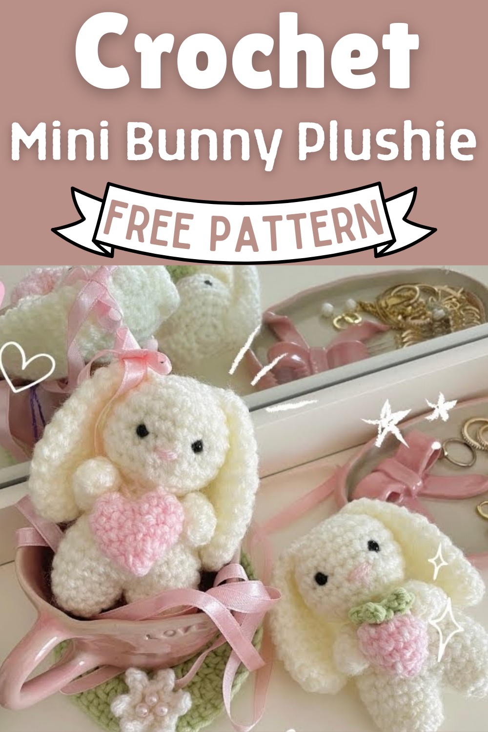 Crochet Cute Mini Bunny Plushie