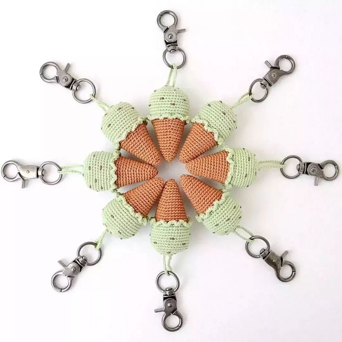 Crochet Icecream Keychain Pattern 1