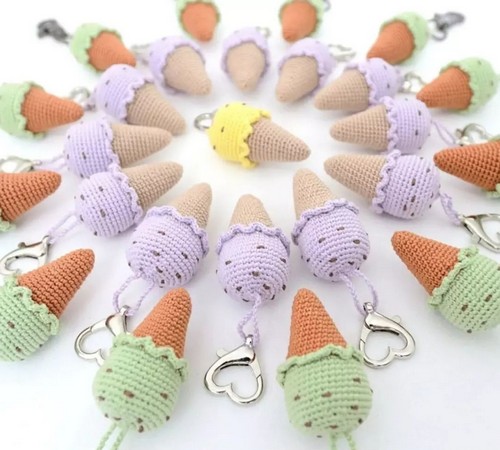 Crochet Icecream Keychain Pattern