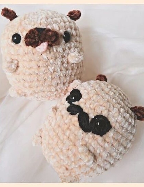 Crochet Pugmallow Plushie Patterns