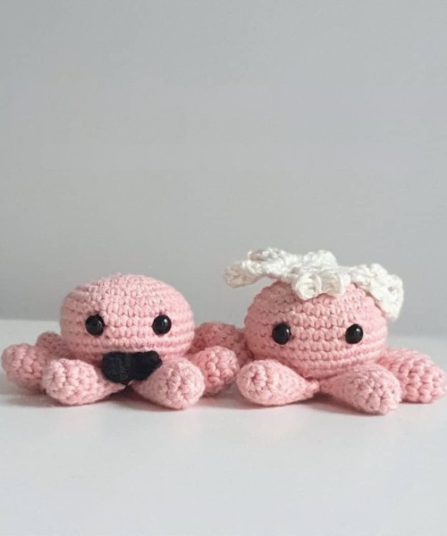 Crochet Bride Groom Octopus