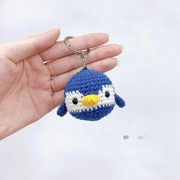 Crochet Penguin Keychain Free Pattern