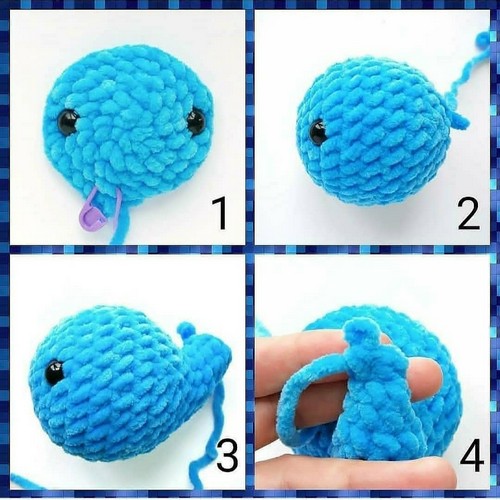 Crochet Smiling Whale Amigurumi Pattern Free