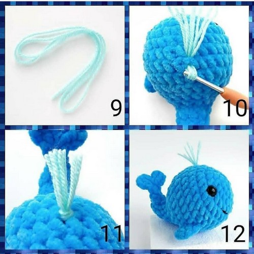 Crochet Smiling Whale Amigurumi
