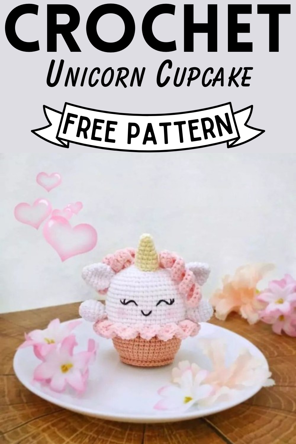Crochet Unicorn Cupcake Free Pattern