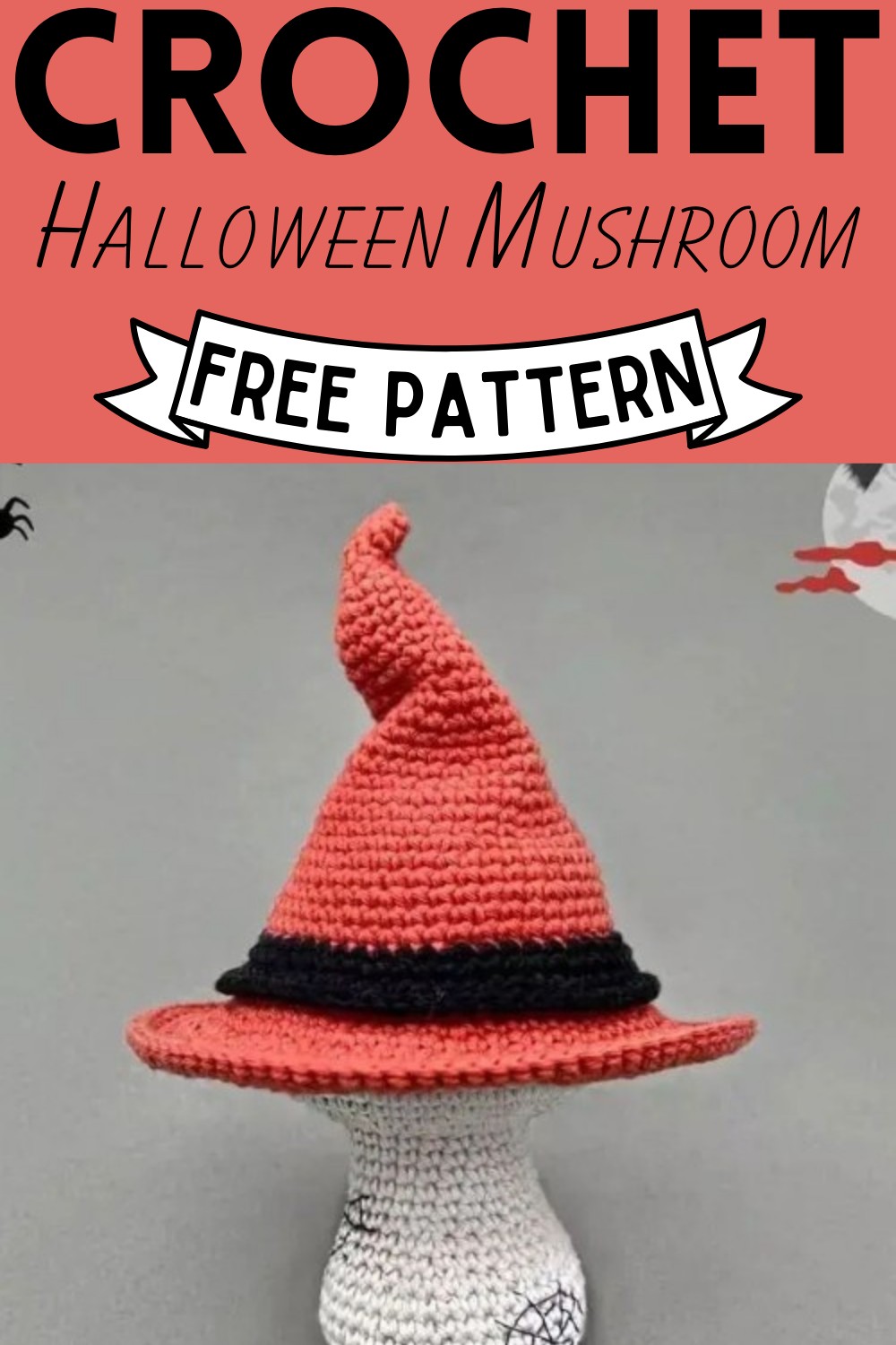 Free Crochet Halloween Mushroom Pattern