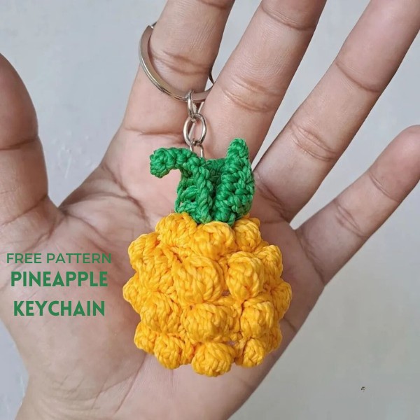 Free Crochet Pineapple Keychain Pattern