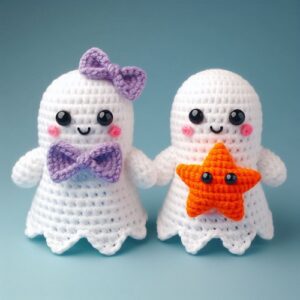 How to Crochet Ghost Amigurumi (Step-by-Step Pattern) - Clairea Belle Makes