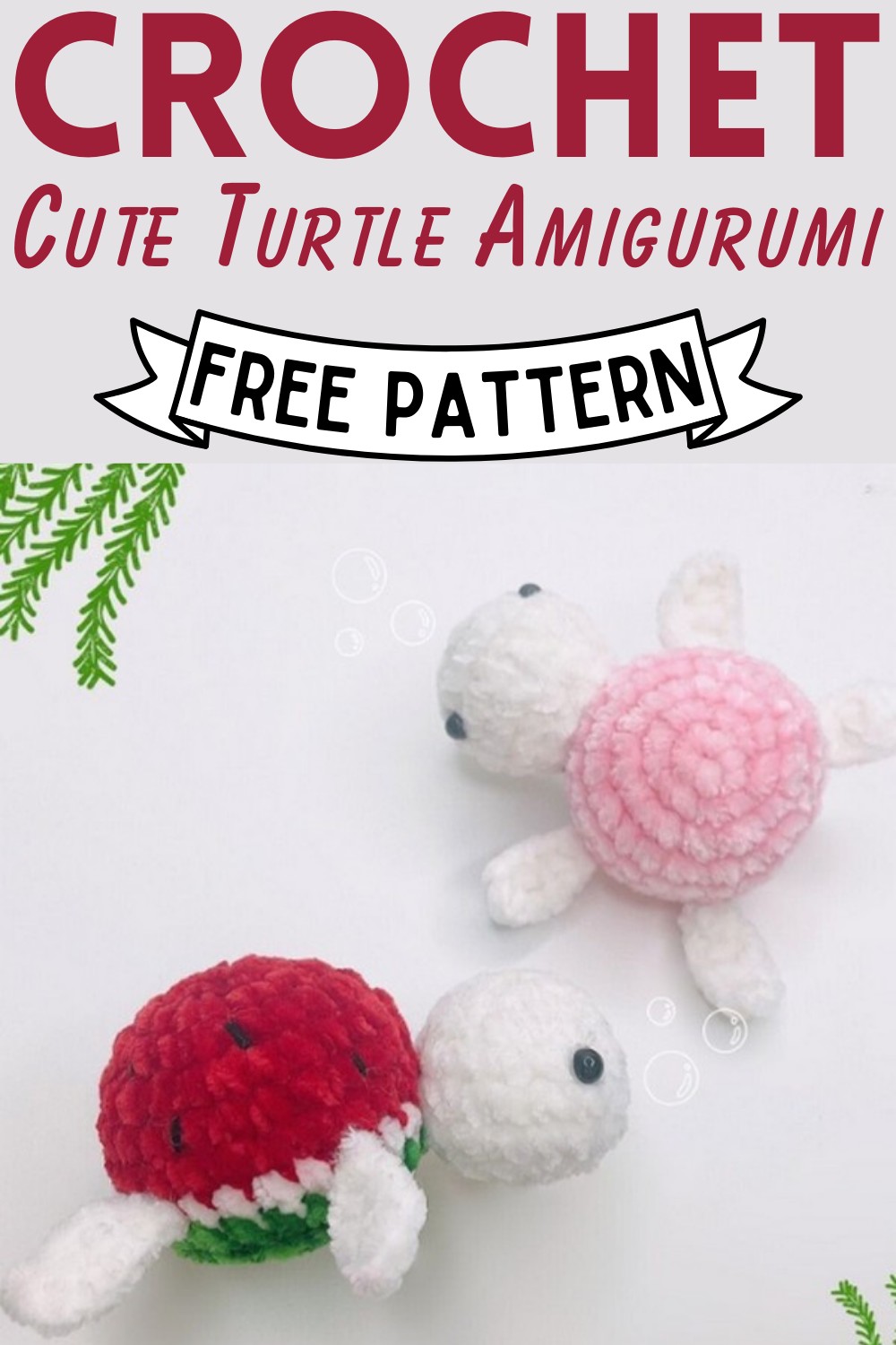 Super Cute Crochet Turtle Amigurumi Pattern