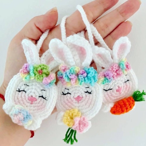 Crochet Bunny Ornament Pattern