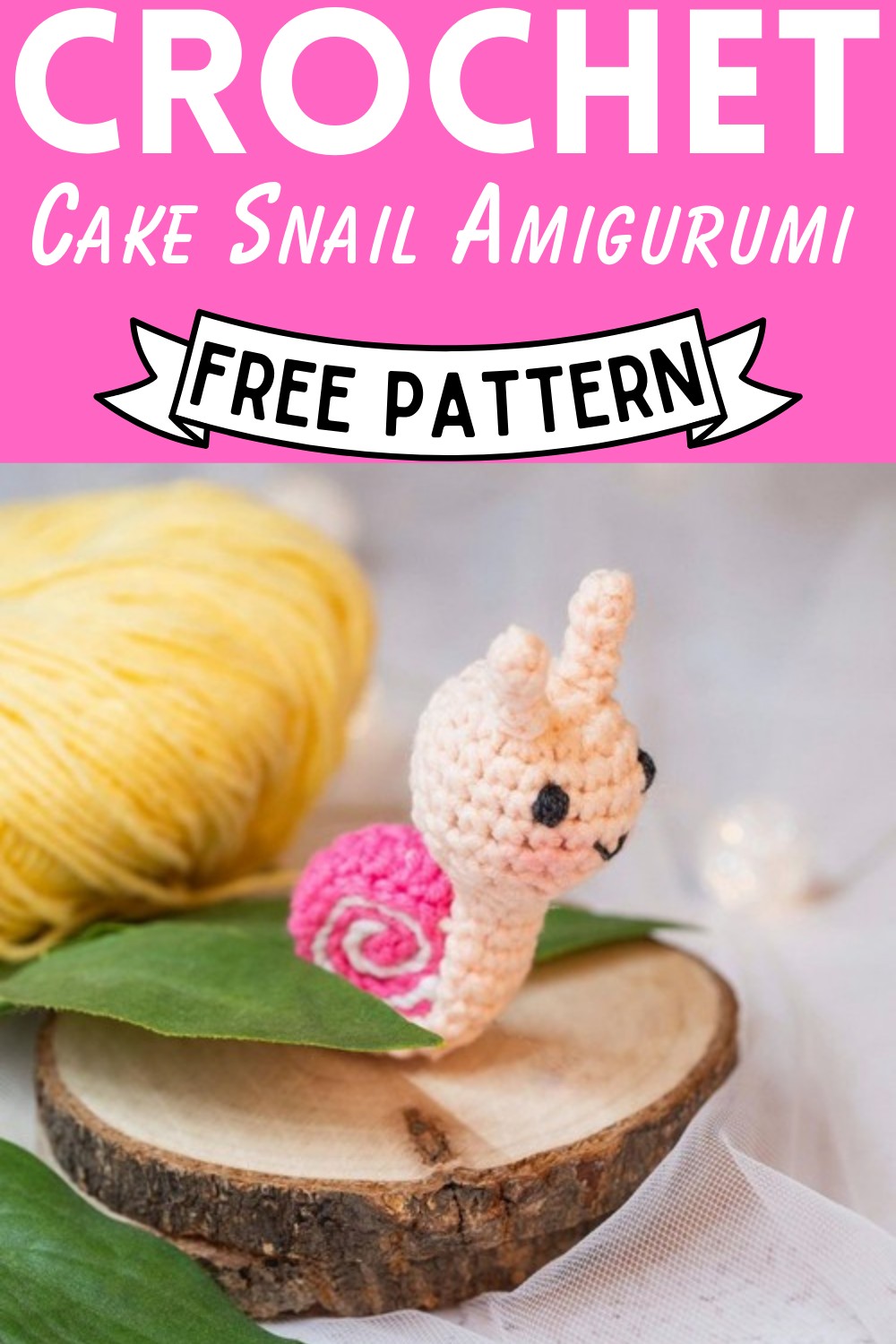 Crochet Cake Snail Amigurumi Pattern