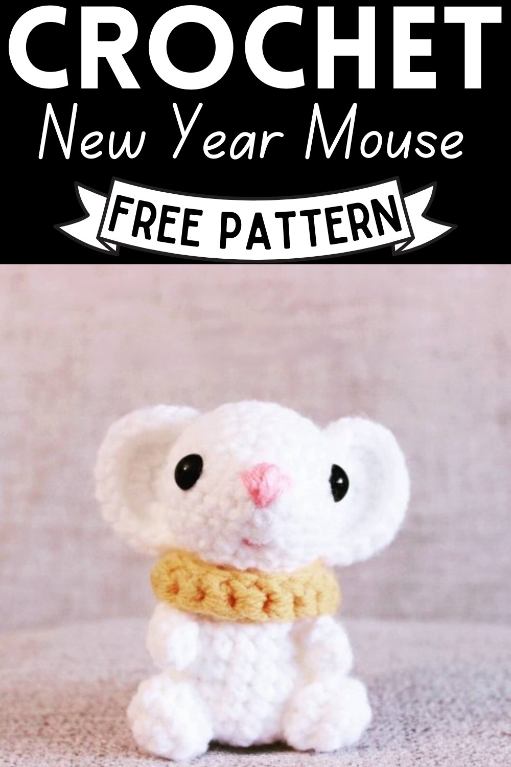 Crochet New Year Mouse Amigurumi Pattern