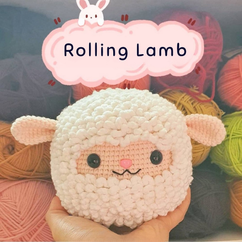 Crochet Rolling Lamb Amigurumi Pattern