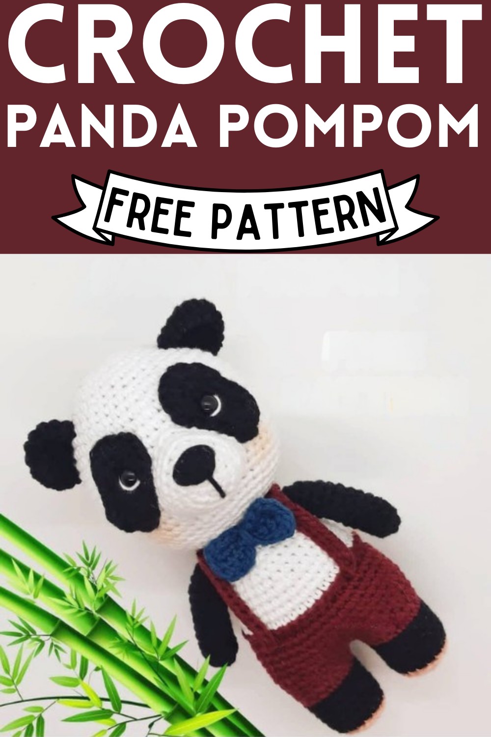 Cute Crochet Panda Pompom Pattern