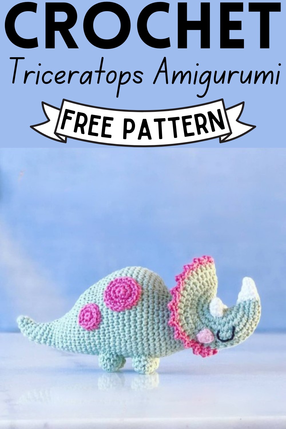 Free Crochet Triceratops Amigurumi Pattern