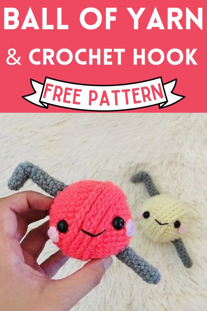 Crochet Ball Of Yarn And Crochet Hook Amigurumi Pattern - Clairea Belle ...