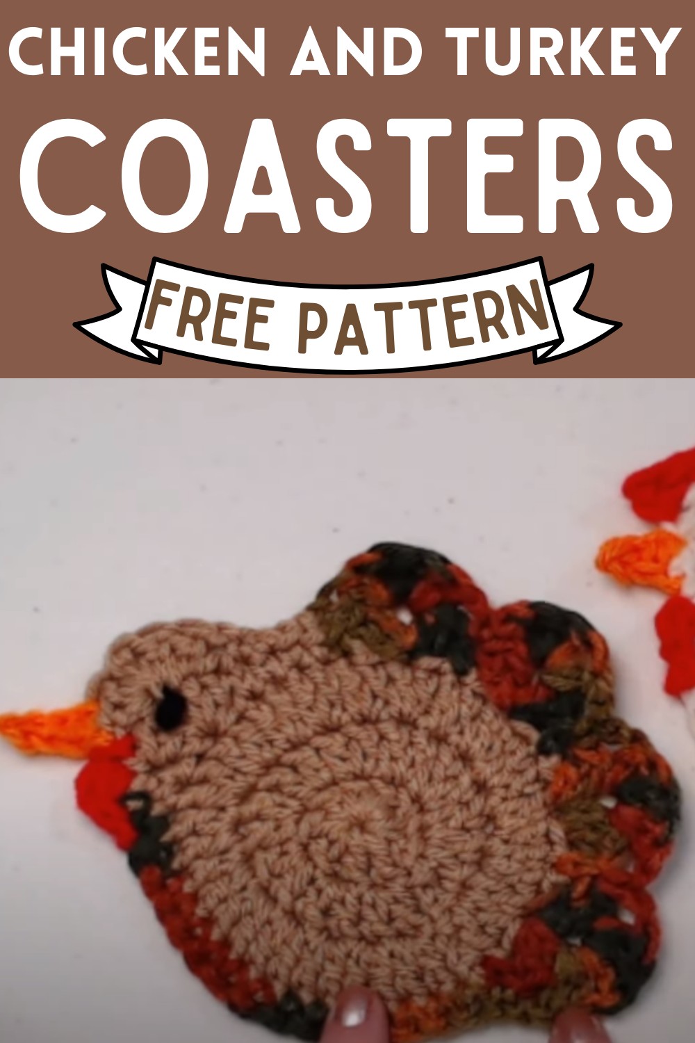 Chicken And Turkey Coasters Crochet Pattern