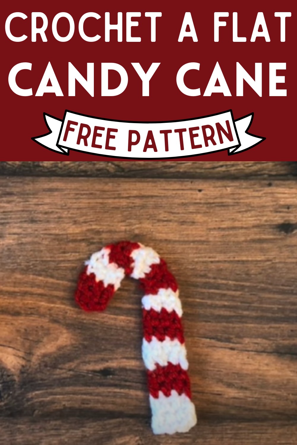 Crochet A Flat Candy Cane