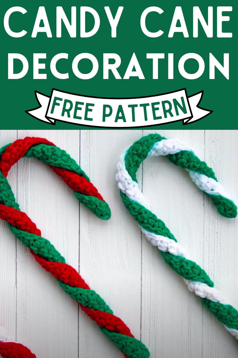 Crochet An Easy Candy Cane Decoration