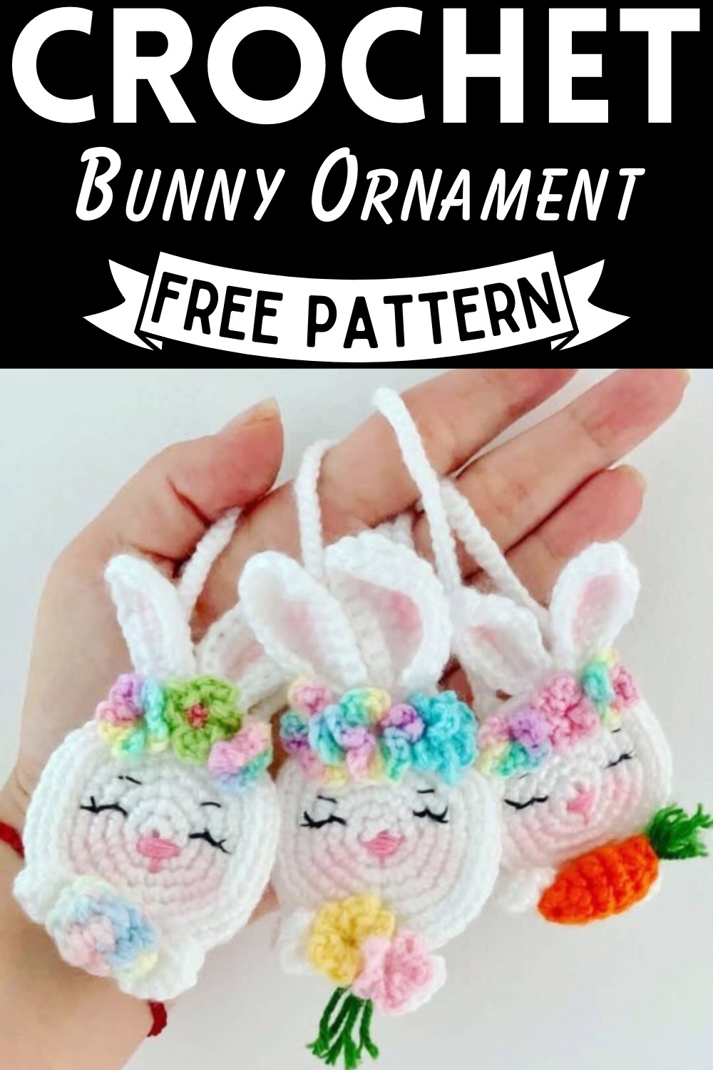 Crochet Bunny Ornament Pattern